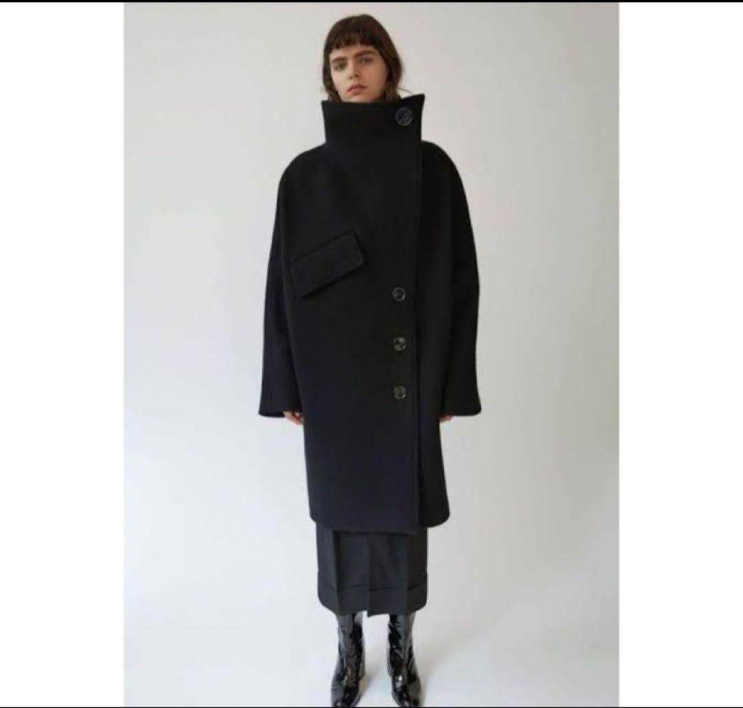 【美品】 Acne Studios ファネルネック コート　ブラック