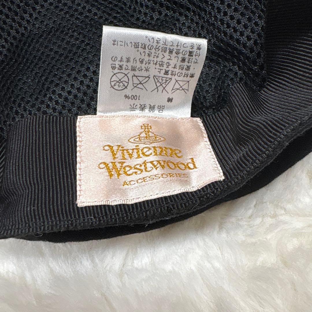 Vivienne Westwood キャスケット リボン オーブ 黒×赤