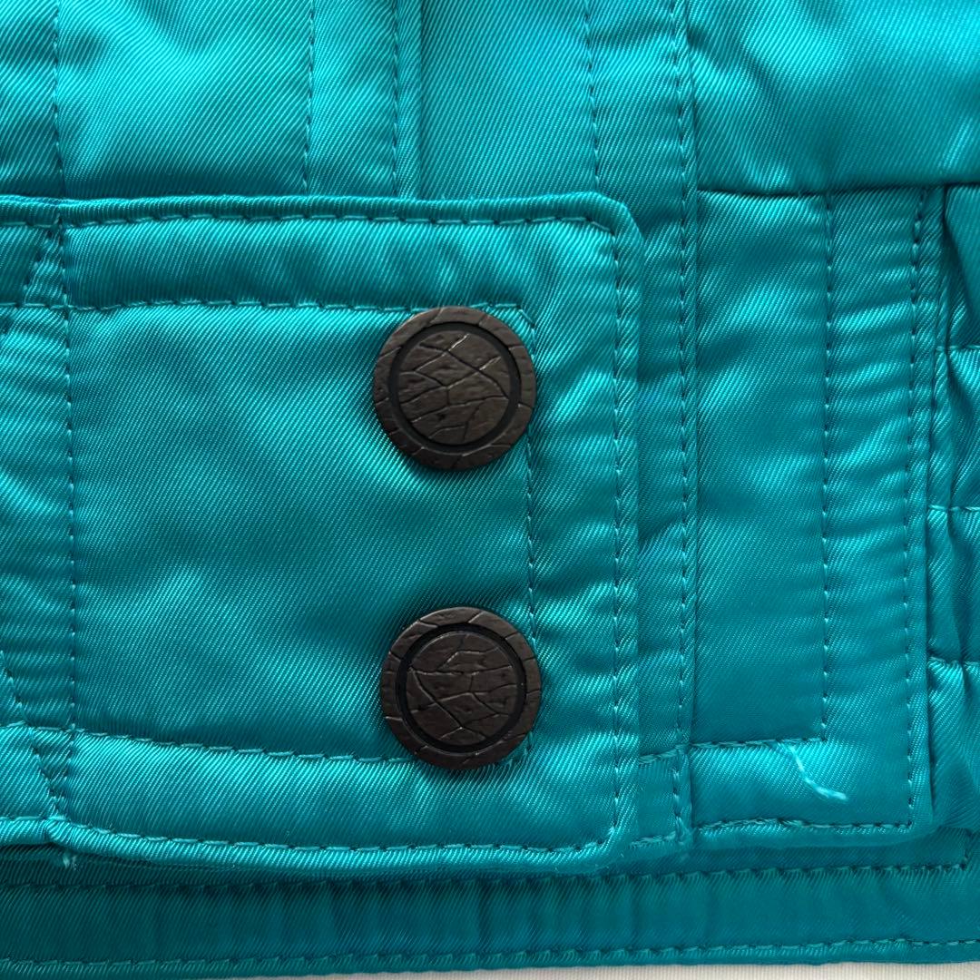 y2k 平成ギャル 短丈 中綿ジャケット フード付き ターコイズ Archive