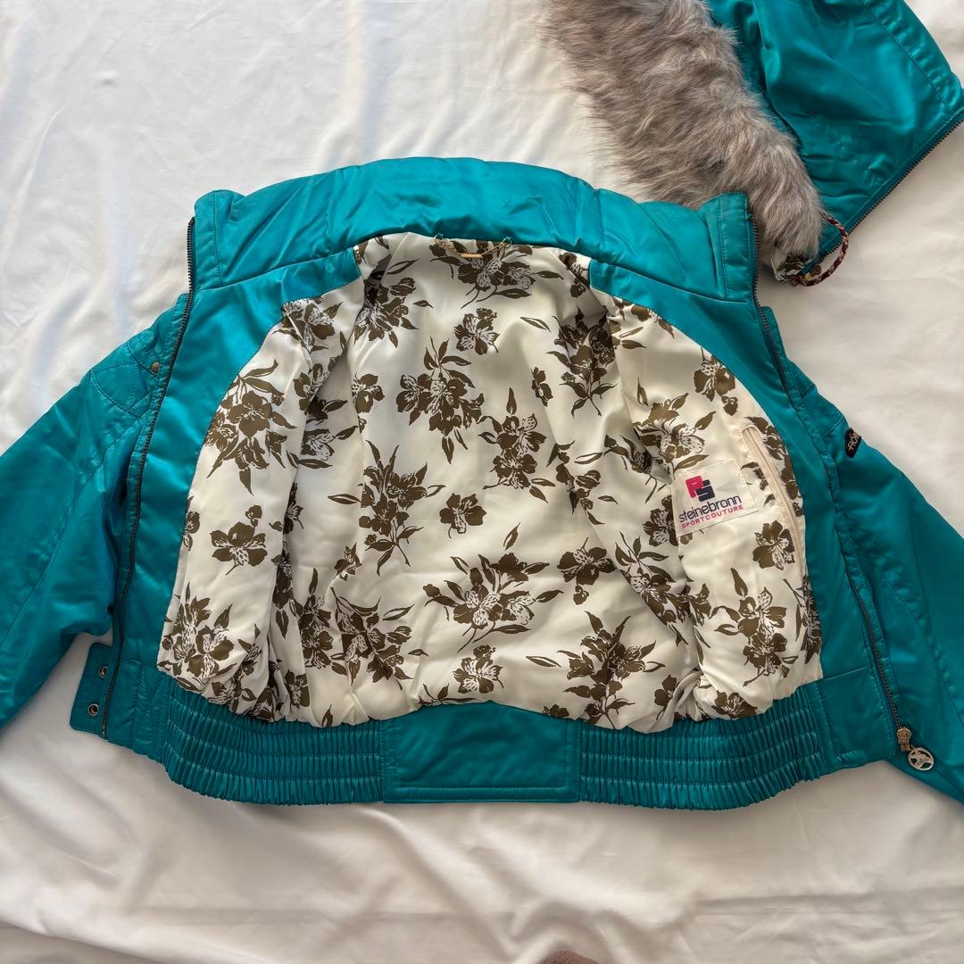 y2k 平成ギャル 短丈 中綿ジャケット フード付き ターコイズ Archive