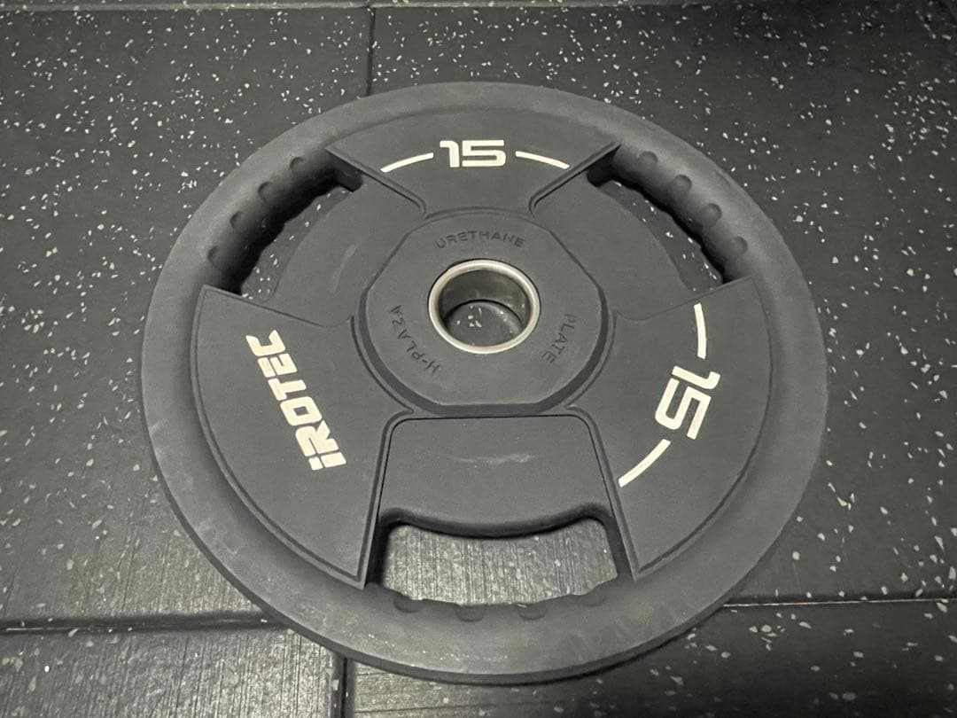 ②IROTEC PU(ウレタン)オリンピックプレート 15kg