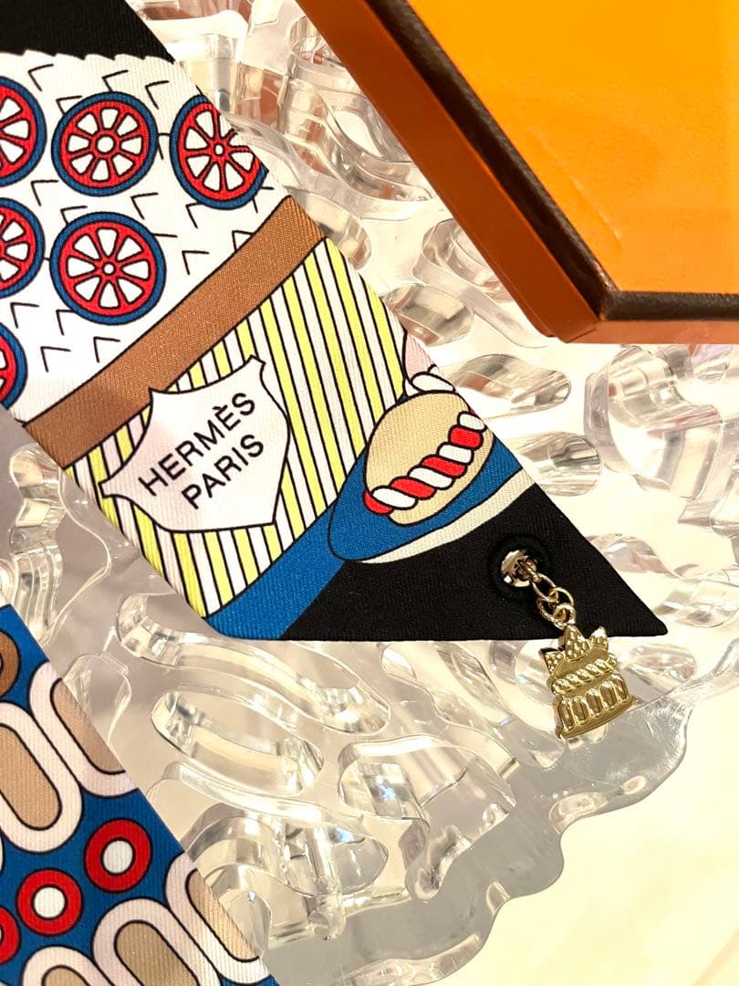 HERMÈS エルメス ツイリー チャーム パティスリーフランセーズ ❤️ブラック