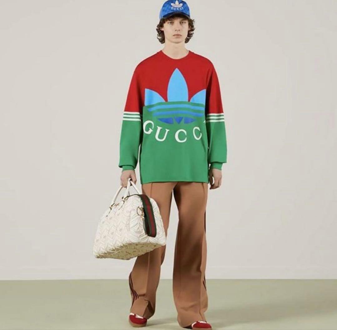 限定 コラボ adidas x Gucci ロングスリーブ Tシャツ S