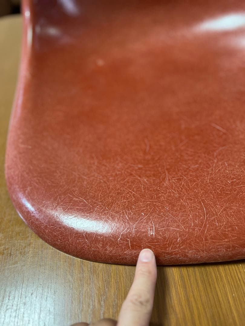 ハーマンミラー シェルチェア　座面のみ　希少色テラコッタ　レアカラー