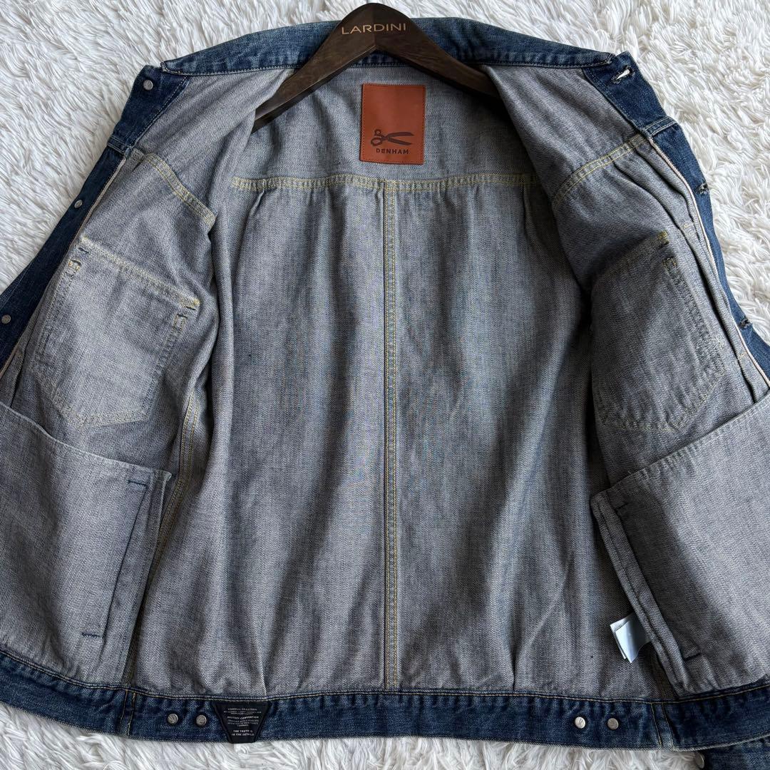 美品 デンハム デニムジャケット 2024年製 TRACE CURVING M