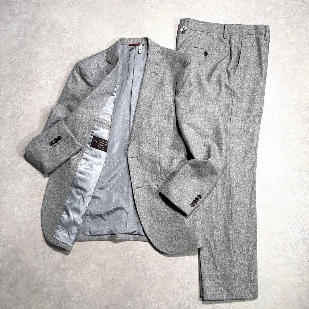 【極上品】NICOLE カノニコ ウールフランネル スーツセットアップ 46