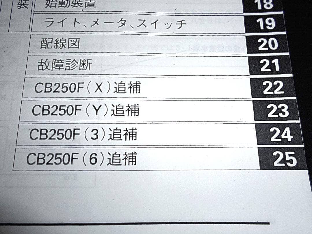 最終版！ホンダ　 ホーネット250 〔MC31〕サービスマニュアル　追補多数あり