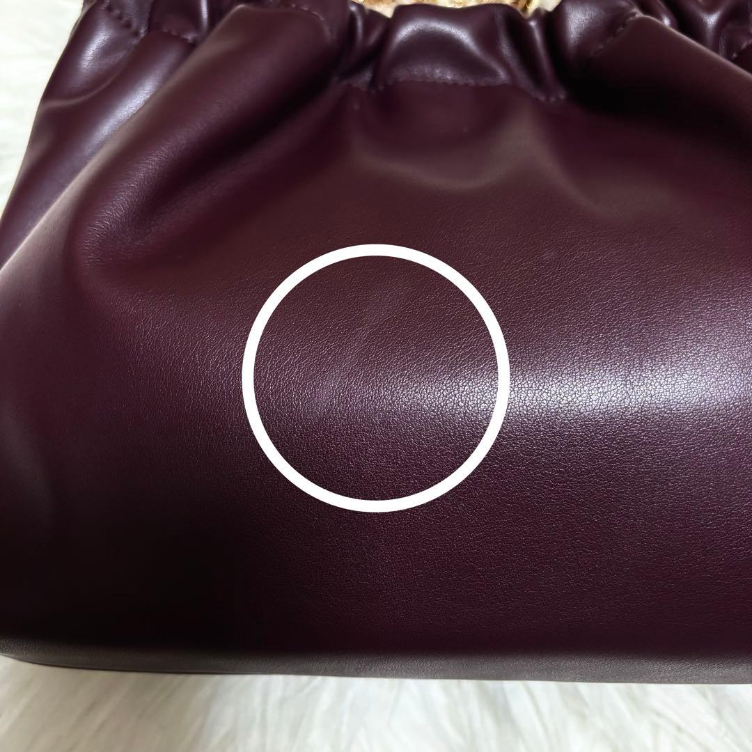 【SNIDEL】ドロストチェーンバッグ　バーガンディ