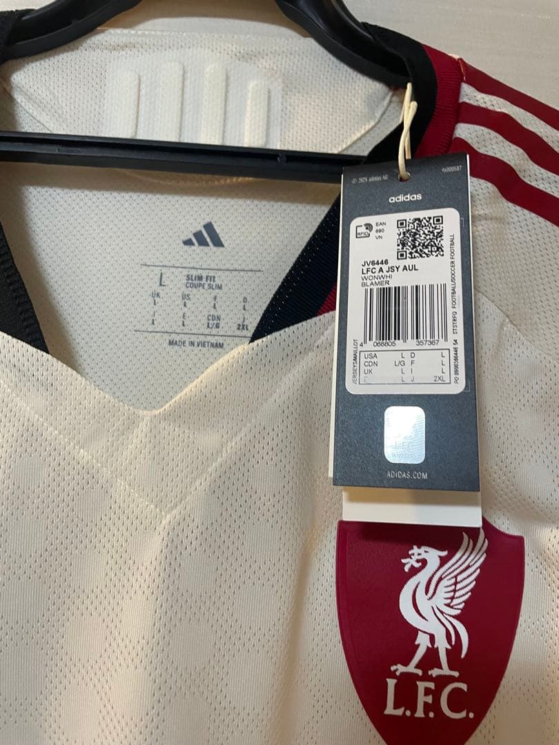 オーセンティックユニフォーム 国内未販売 リバプール 25-26 アウェイ　長袖