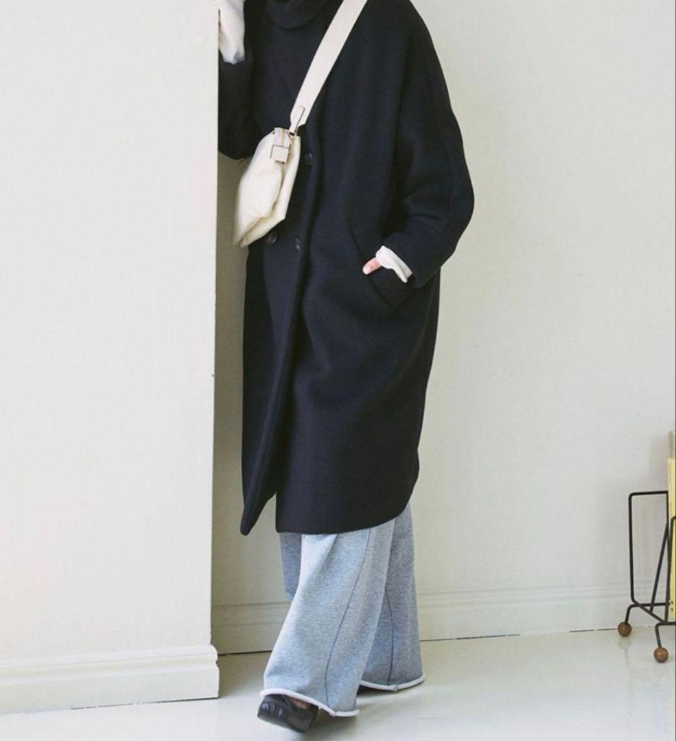 【ティッカ】スピックアンドスパン　ブラック テントコートロングコート24AW