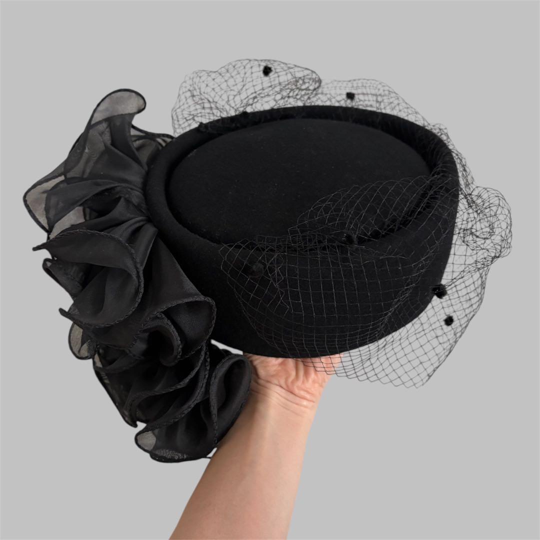 【otoe vintage】クラシック 帽子 トークハット カクテルハット