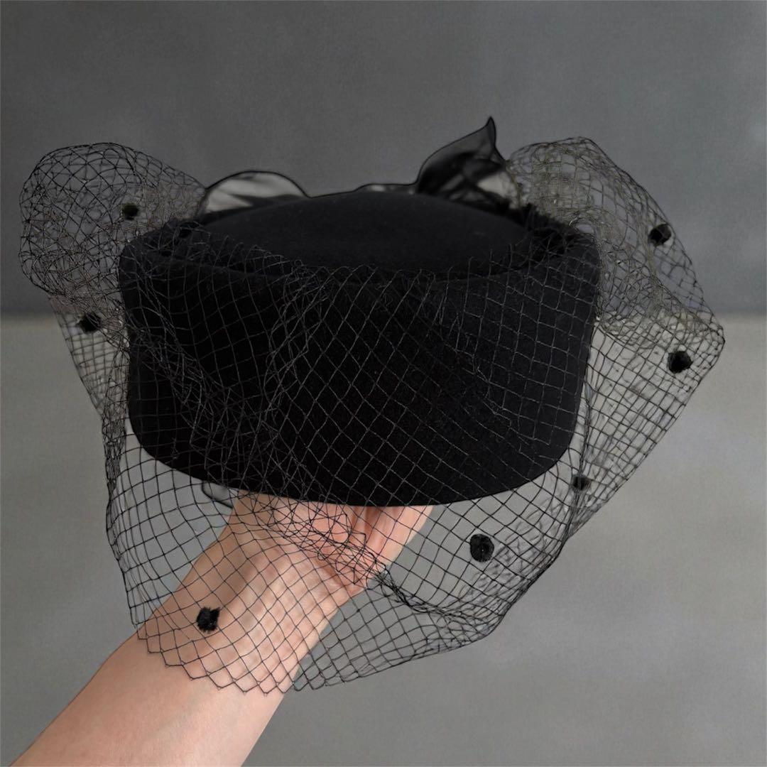 【otoe vintage】クラシック 帽子 トークハット カクテルハット