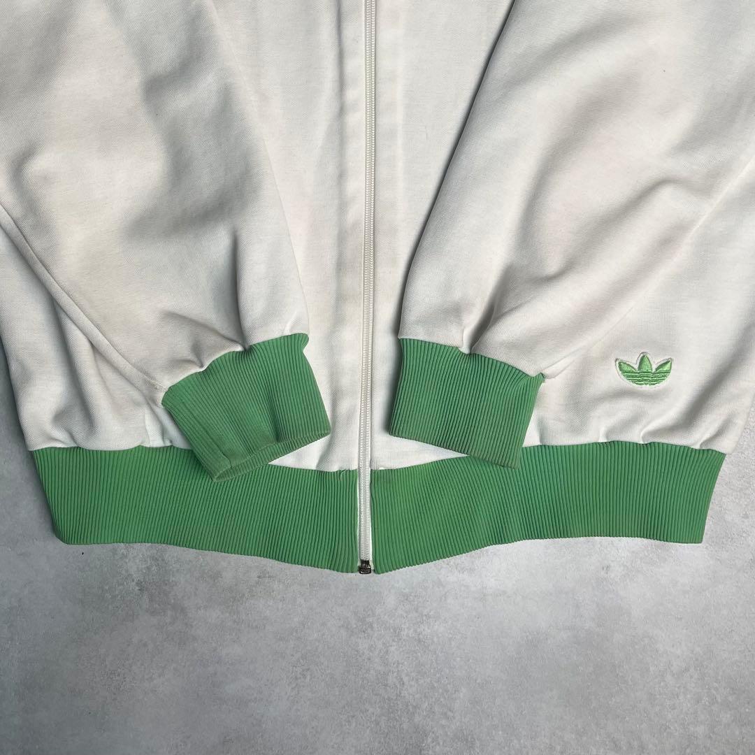 シ*3様 《希少カラー》70s アディダス デサント ジャージ 5号 白 グリー