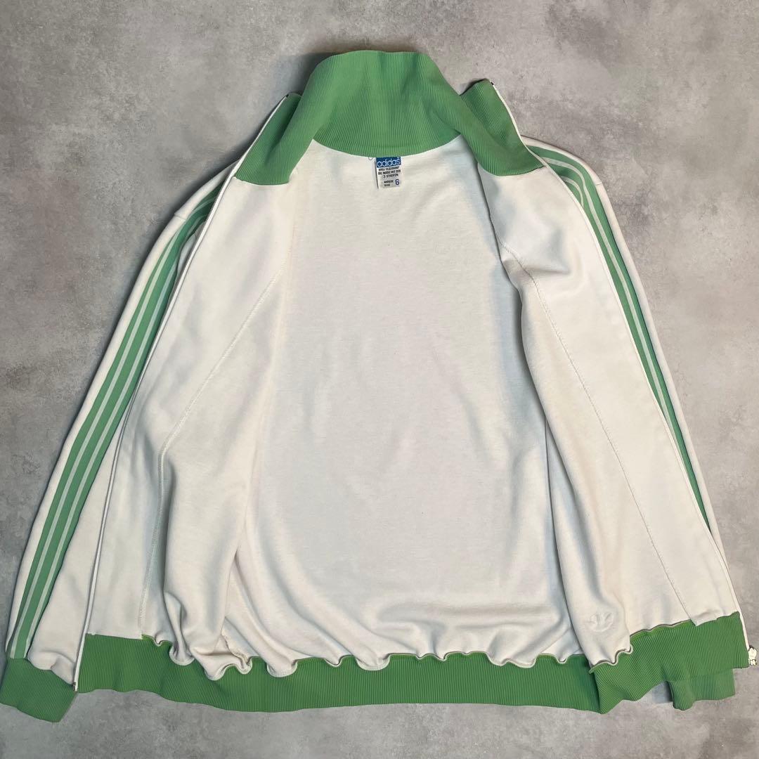シ*3様 《希少カラー》70s アディダス デサント ジャージ 5号 白 グリー