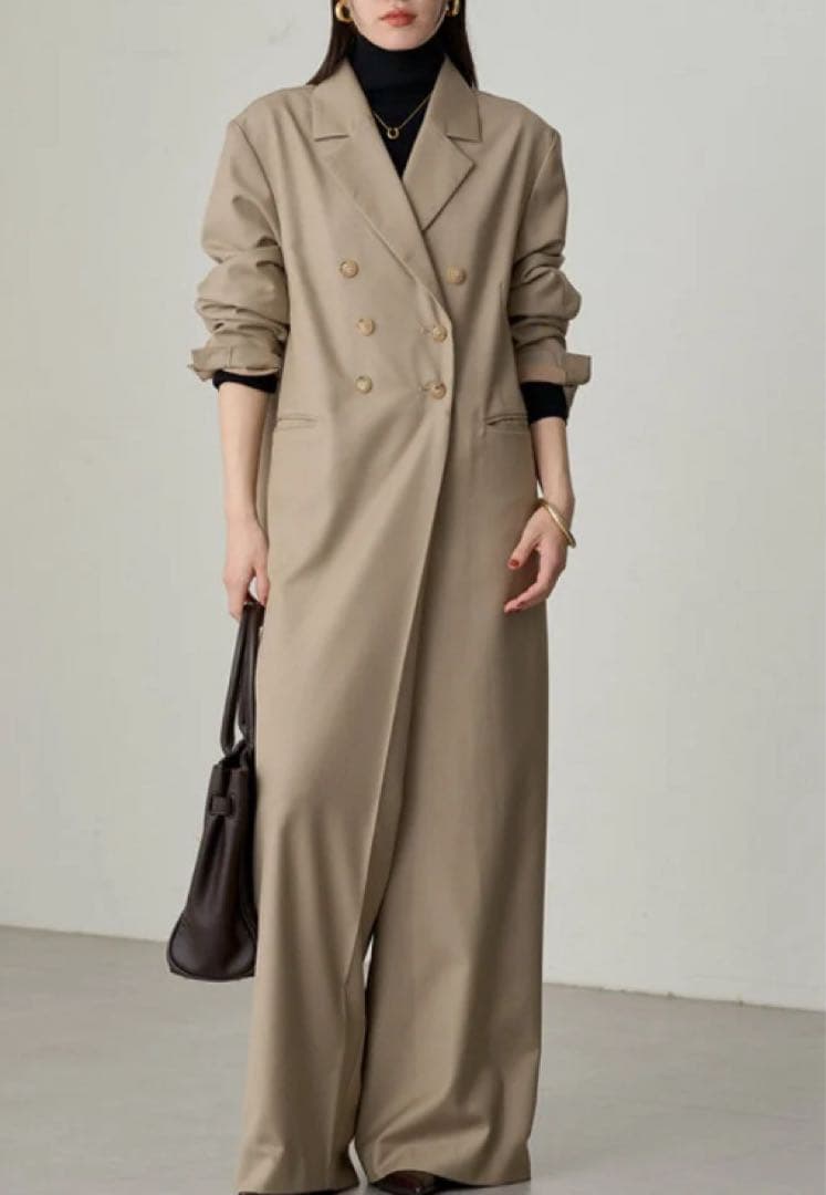 【Loungedress】ダブルジャケットオールインワン