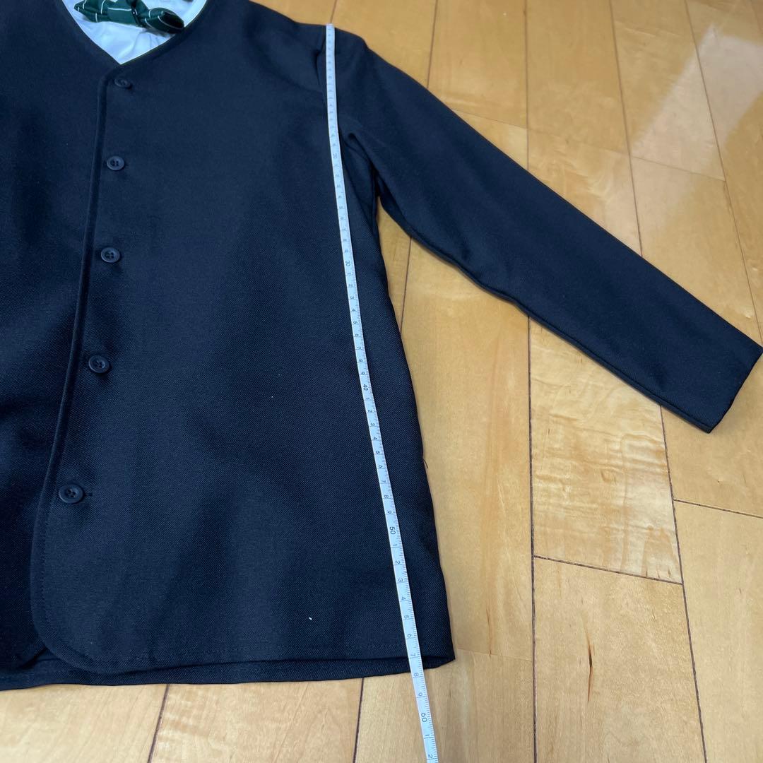 リジェールブラックノーカラーセットアップ 140cm 男の子スーツ4点セット