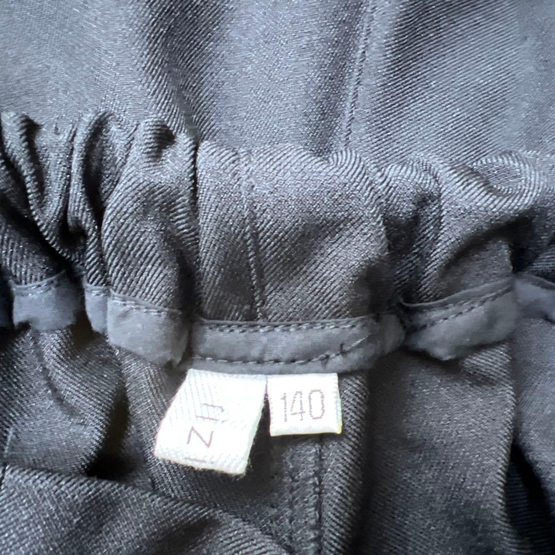 リジェールブラックノーカラーセットアップ 140cm 男の子スーツ4点セット