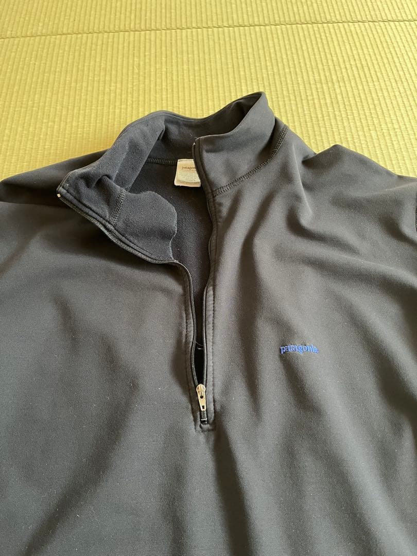 90s patagonia クールウェザー トップ 黒 XL スナップt