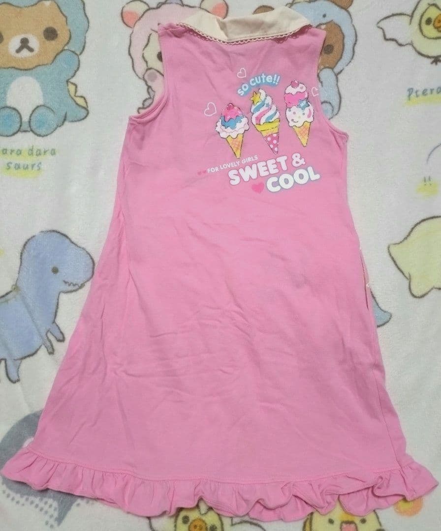 メゾピアノ　 カフェ ノースリーブワンピース　130cm