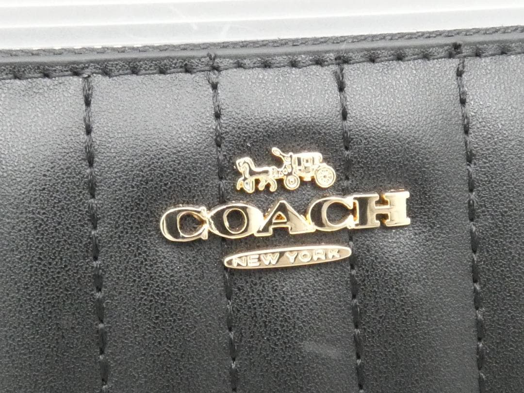 【新品】COACH コーチ ラウンド 長財布 2855 キルティング ウォレット