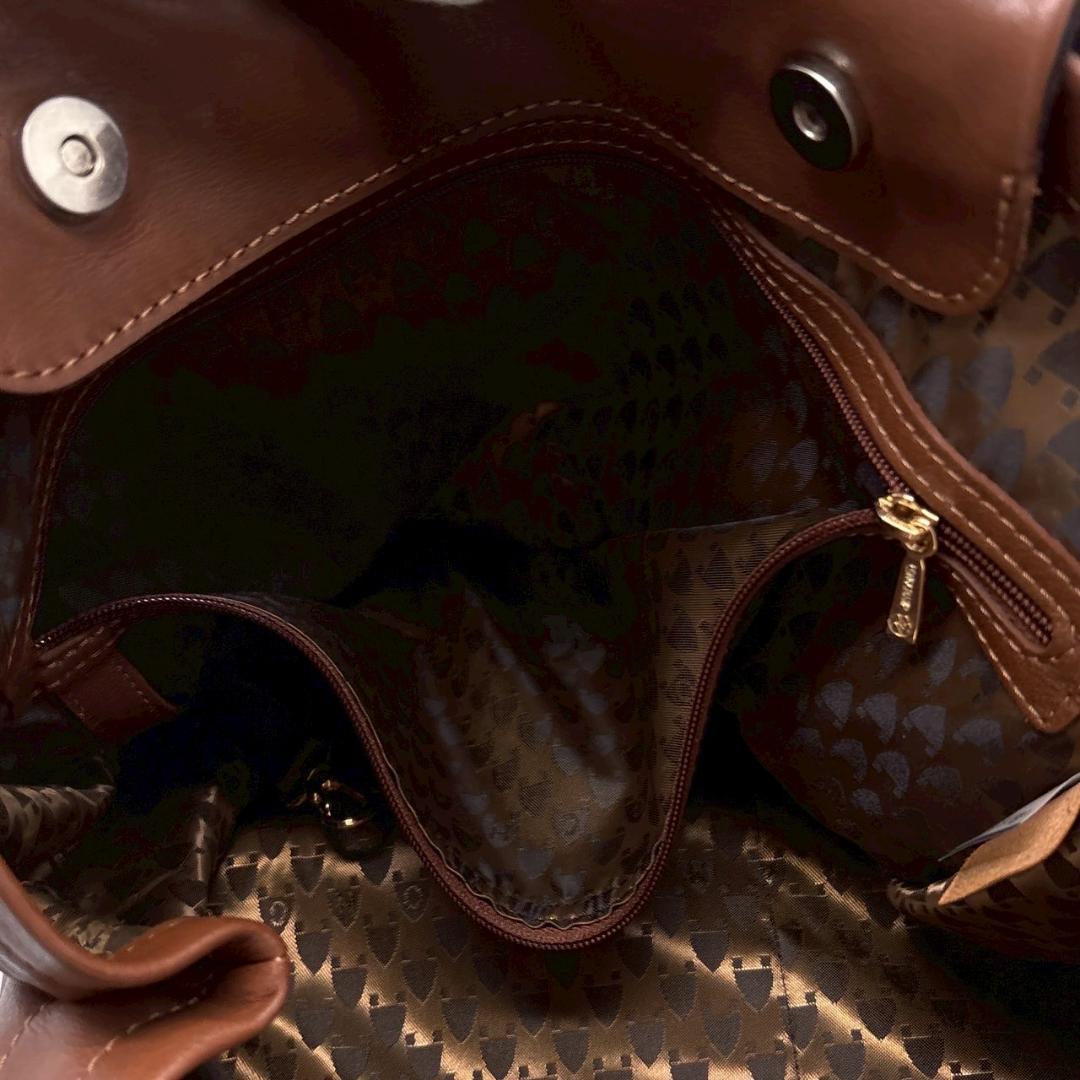 LONGCHAMP ロンシャン ブラウンレザー ビジネスバッグ A4収納可能