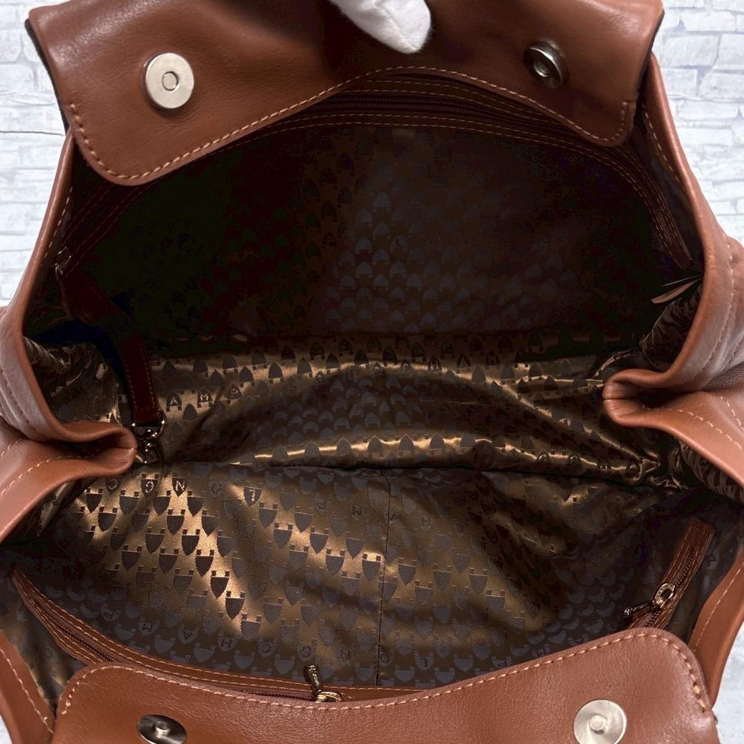 LONGCHAMP ロンシャン ブラウンレザー ビジネスバッグ A4収納可能