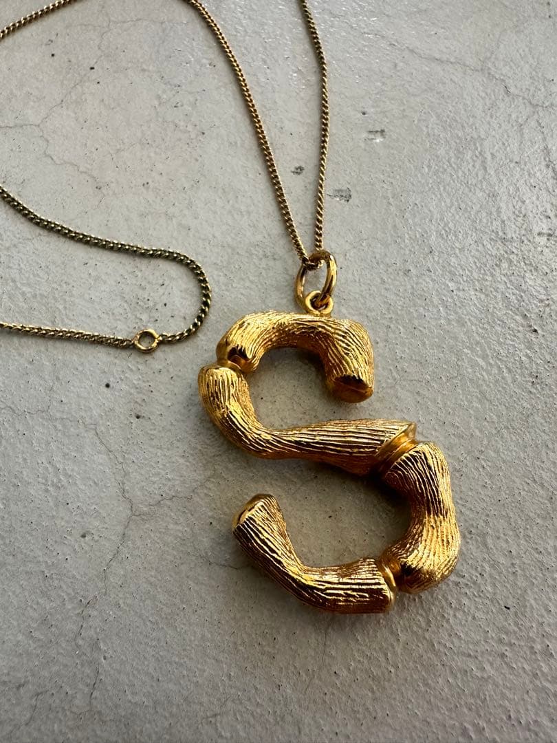 CÉLINE（OLD CÉLINE）イニシャルネックレス 純正チェーン＆箱