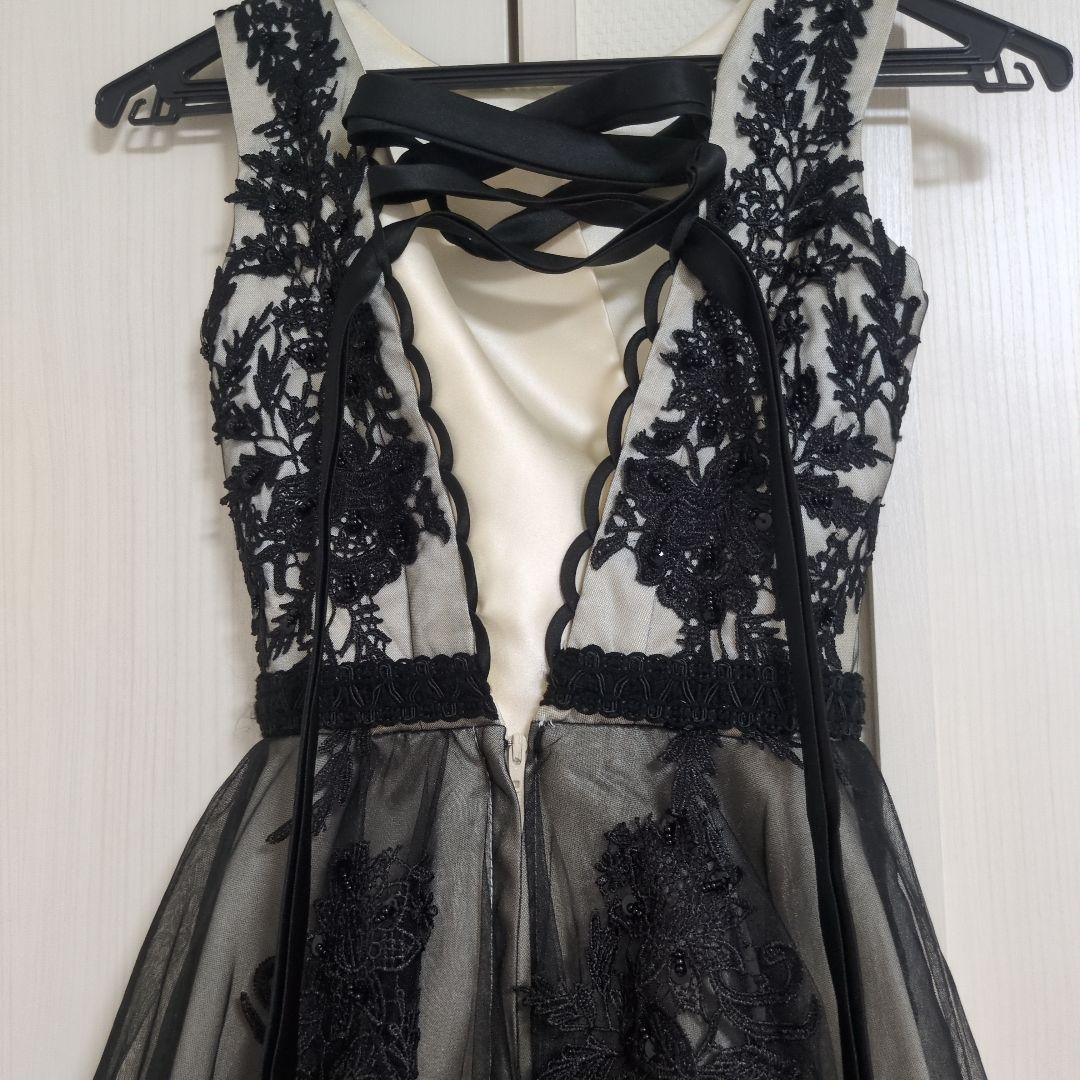 黒の刺繍チュールドレス 120くらい　オーダーメイドドレス　キッズ