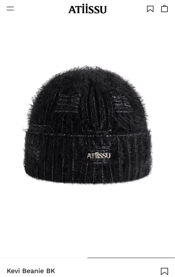【新品本物】ATiiSSU(アティシュ) Kevi Beanie BKビーニー