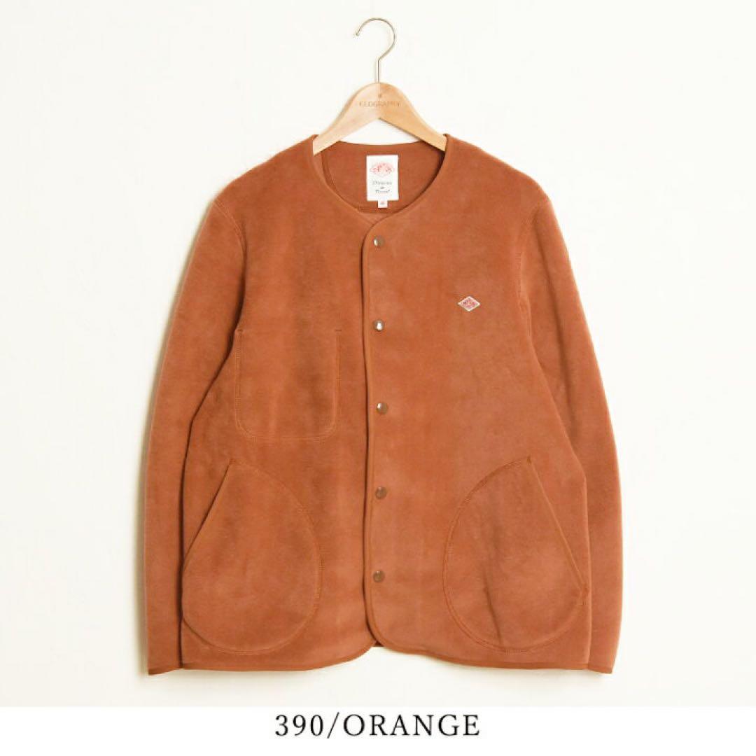 2025新色　DANTON フリース ノーカラー ジャケット カーディガン