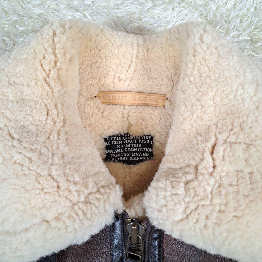 MILANO USA製 B-3 フライトジャケット　リアルムートン