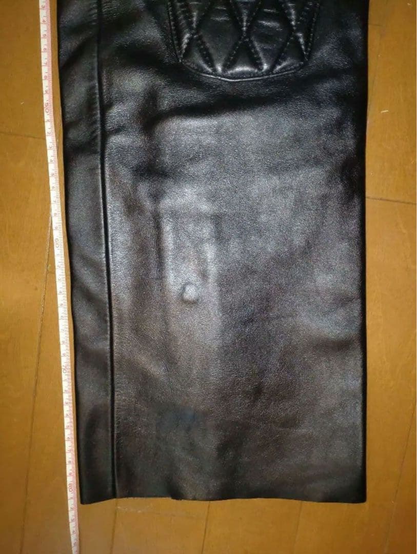 BATES ベイツ レザーパンツ L 本革　パッテッド