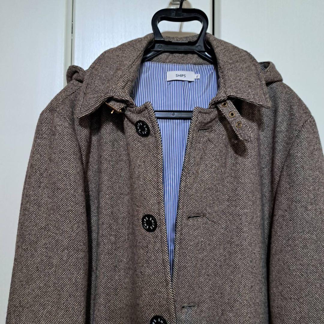 SHIPS シップス　取り外し可能フード付きコート