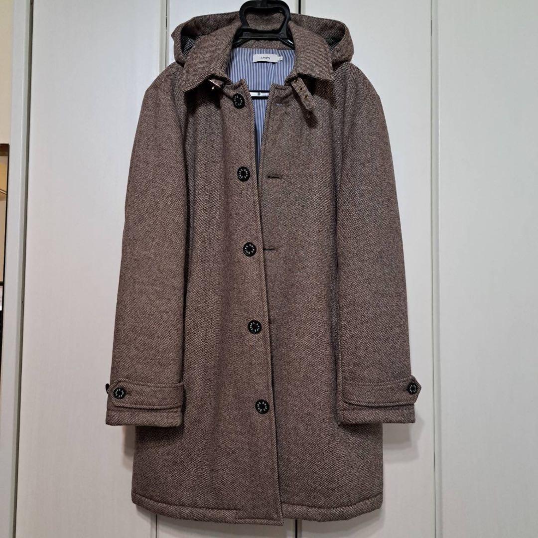 SHIPS シップス　取り外し可能フード付きコート
