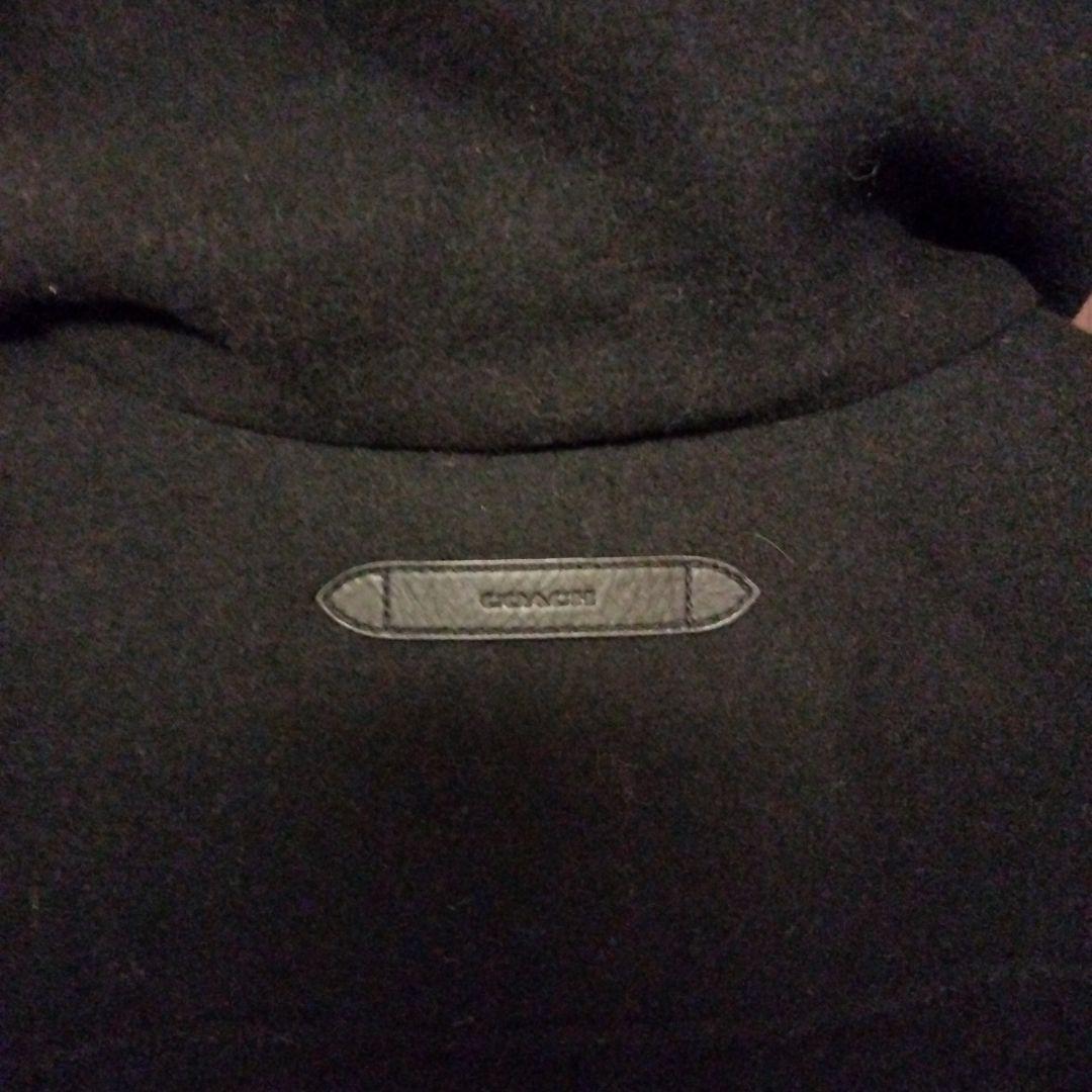 美品 COACH ダッフルコート М相当 濃紺 ウール混合