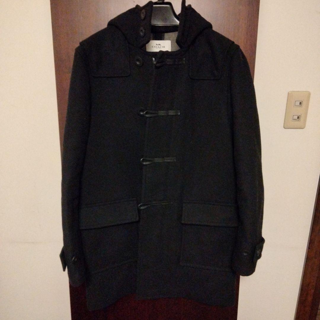 美品 COACH ダッフルコート М相当 濃紺 ウール混合