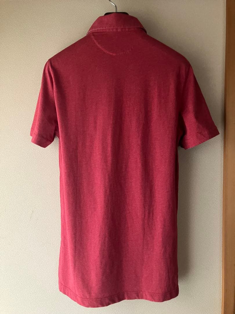 ブルネロクチネリ コットン 4B ポロシャツ チェック レッドブラウン XS