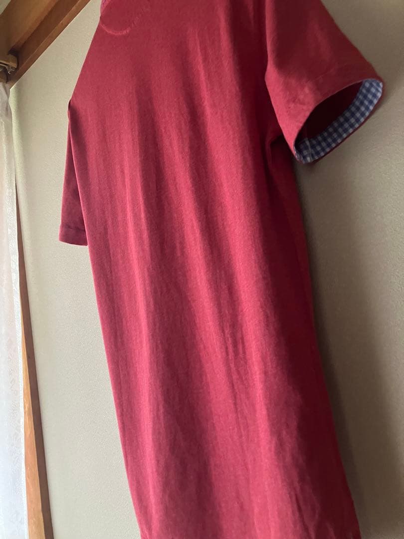 ブルネロクチネリ コットン 4B ポロシャツ チェック レッドブラウン XS