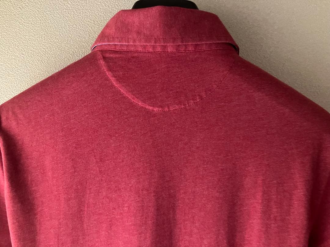 ブルネロクチネリ コットン 4B ポロシャツ チェック レッドブラウン XS