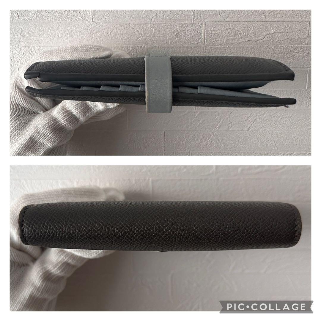 CELINE グレー×ブルー 二つ折り財布