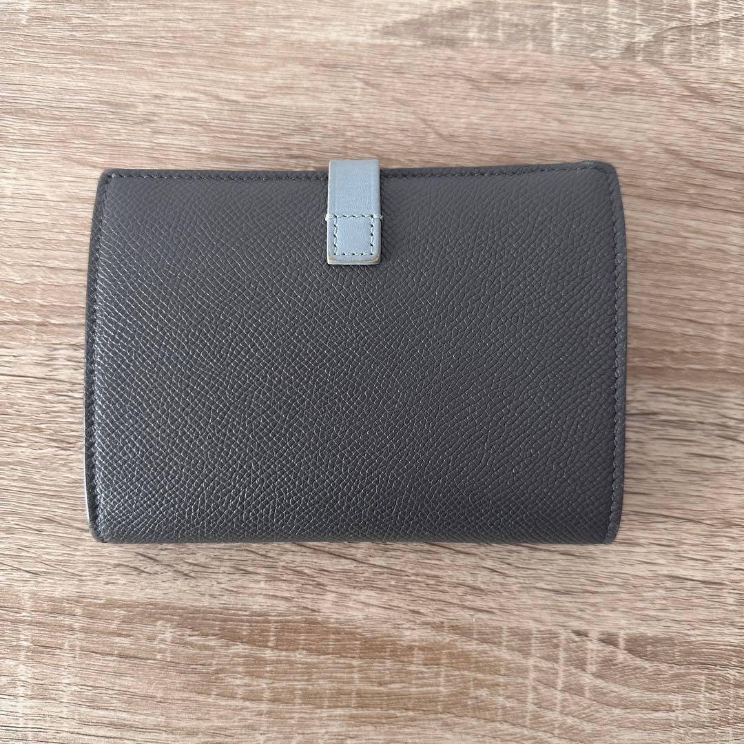 CELINE グレー×ブルー 二つ折り財布