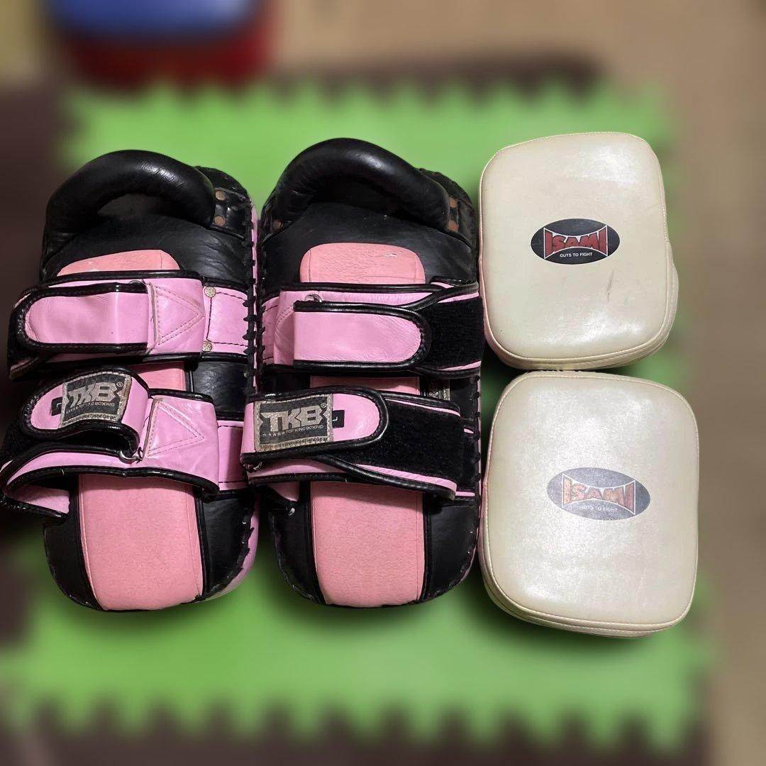 最終価格　トップキング本革キックミット、イサミパンチングミット