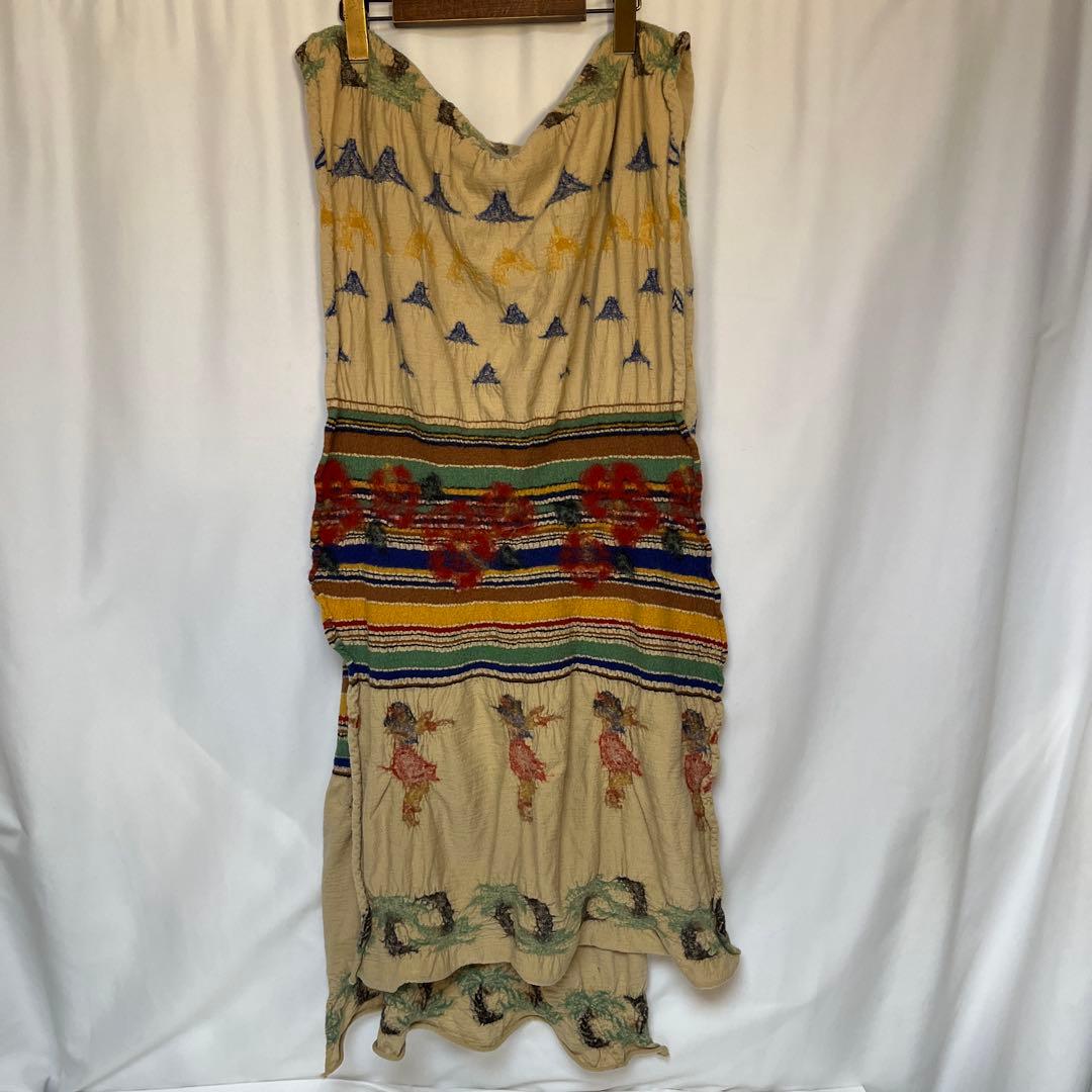 kapital 縮絨 総柄 ストール マフラー フラダンス