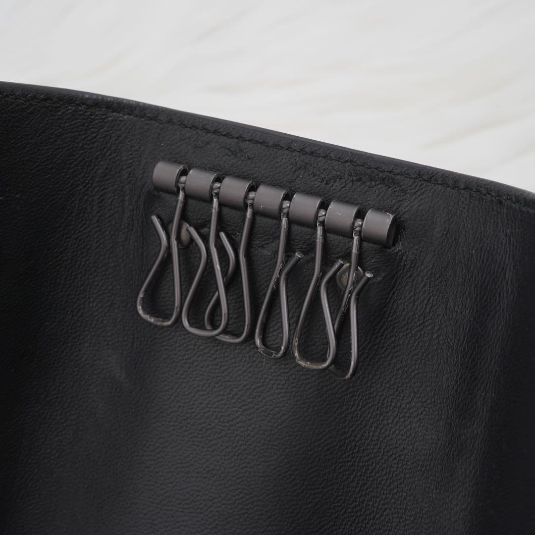 極美品　箱付き　BOTTEGA VENETA イントレチャート キーケース　黒