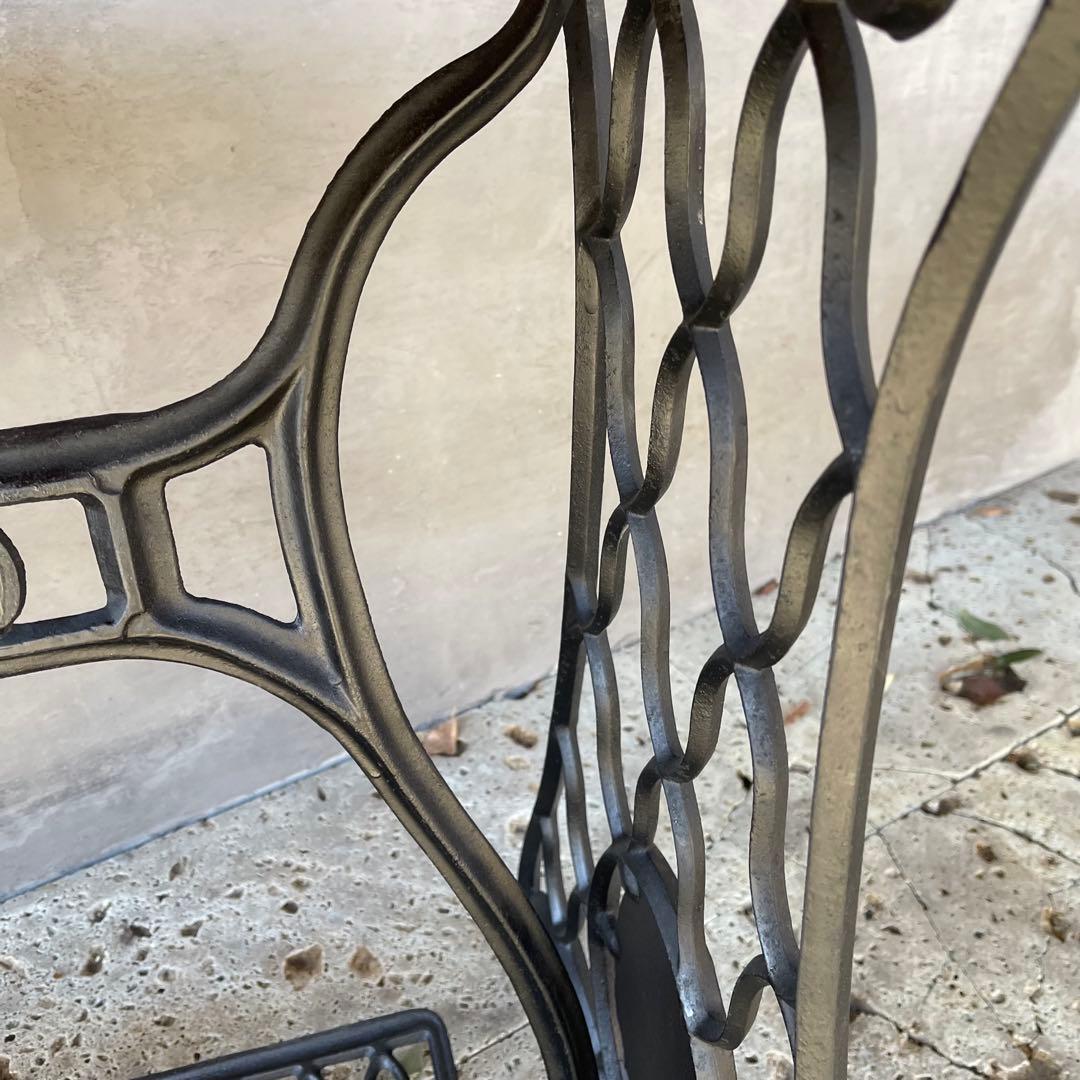 希少　工業用ワイド　アンティークミシン脚テーブル　【SEIKO】 足踏みミシン