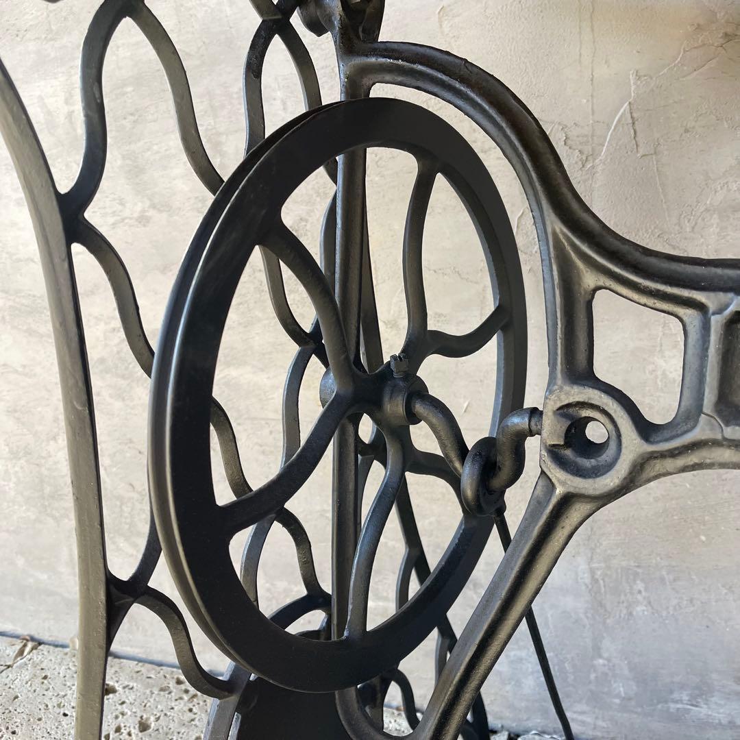 希少　工業用ワイド　アンティークミシン脚テーブル　【SEIKO】 足踏みミシン