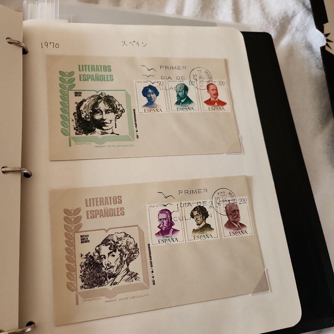 スペイン　使用済み切手　8冊
