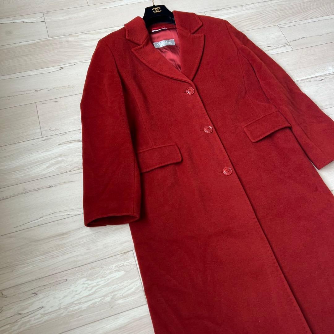 マックスマーラ ロングコート チェスターコート　 最高級ウール　アンゴラ