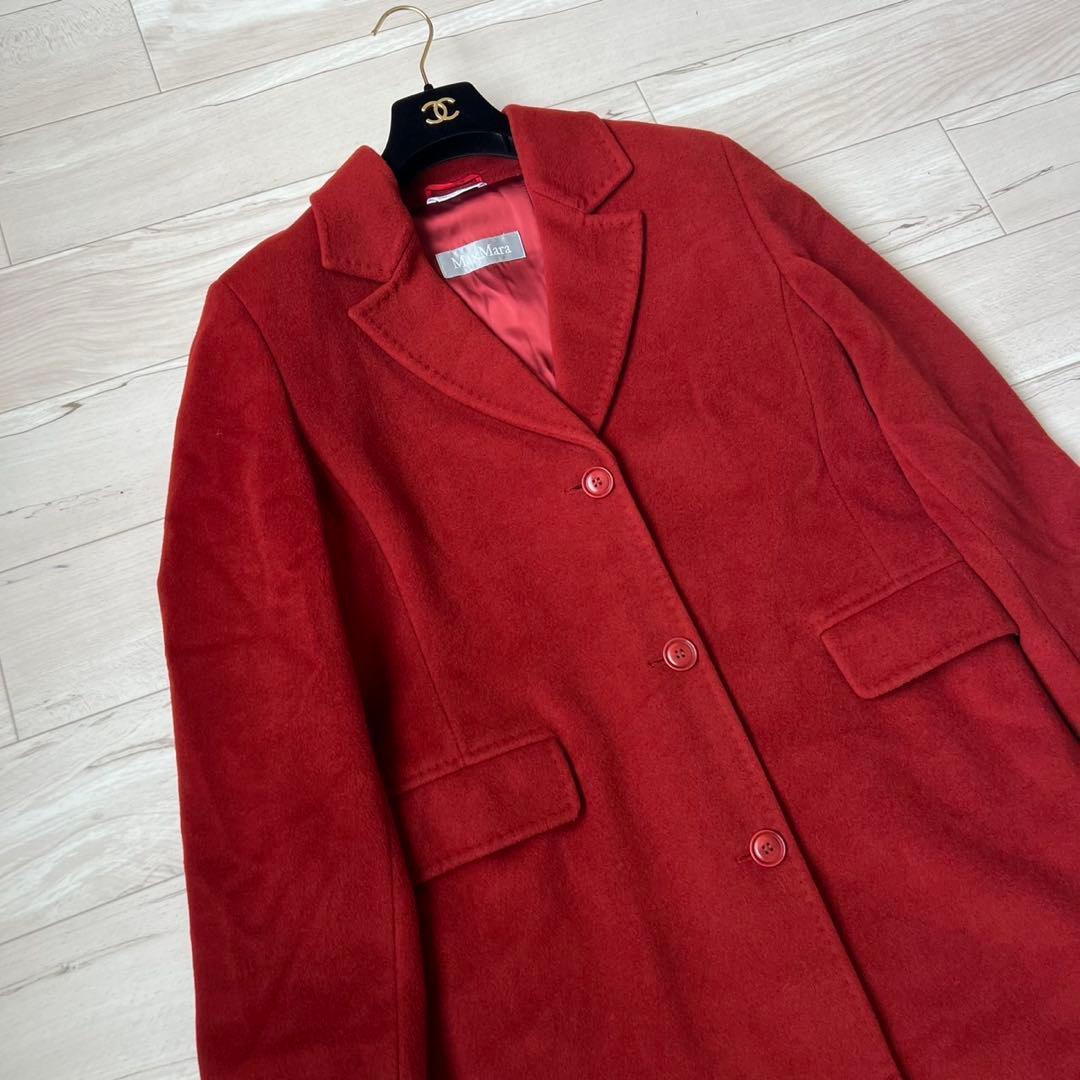 マックスマーラ ロングコート チェスターコート　 最高級ウール　アンゴラ