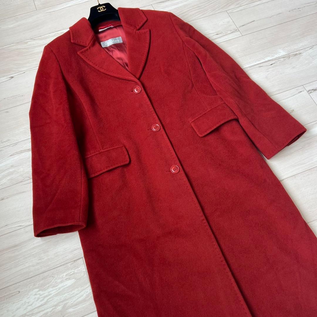 マックスマーラ ロングコート チェスターコート　 最高級ウール　アンゴラ